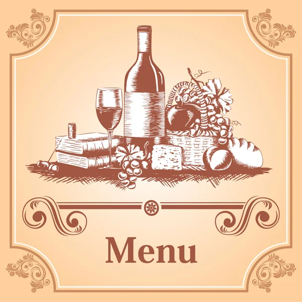 Wine label — Stock Vector