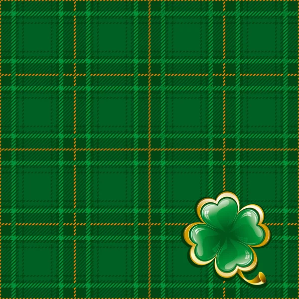 Tartan arka plana St. Patrick'ın gün — Stok Vektör