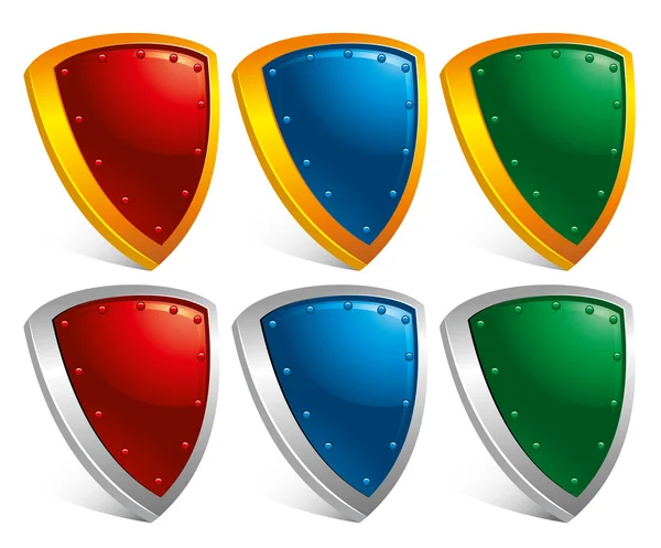 Protection shields — Stock Vector