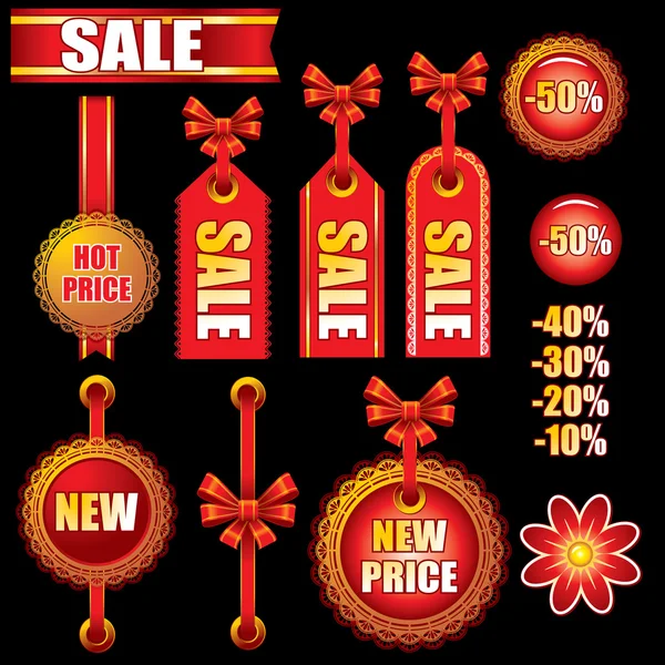Icone di vendita — Vettoriale Stock