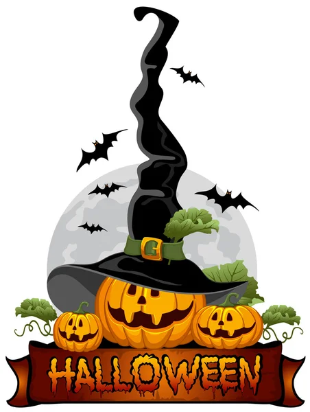 Calabaza de Halloween — Vector de stock