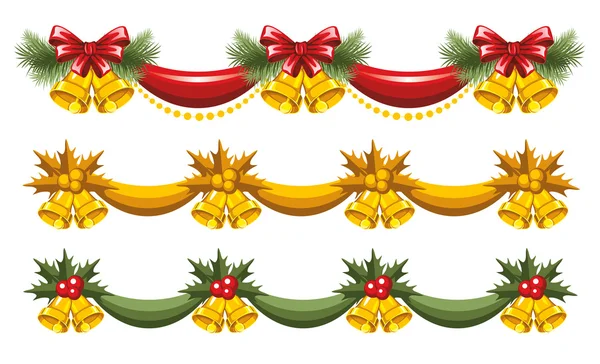 Christmas garlands — Stock Vector