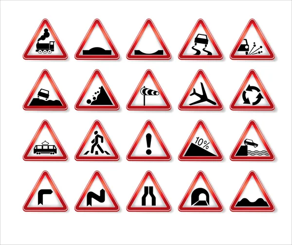 Vector traffic signs collection — Stock Vector