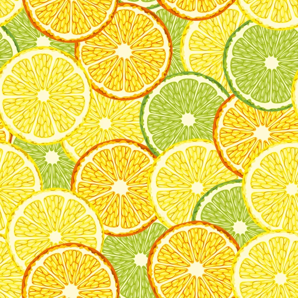 Citrus seamless background — Stockvector