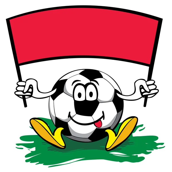Cartoon soccer ball med flagga. redigerbara vektor illustration — Stock vektor