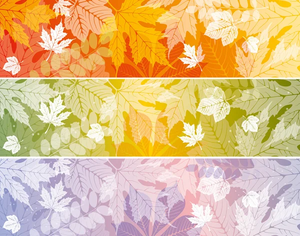 Fondo con hojas de otoño — Vector de stock