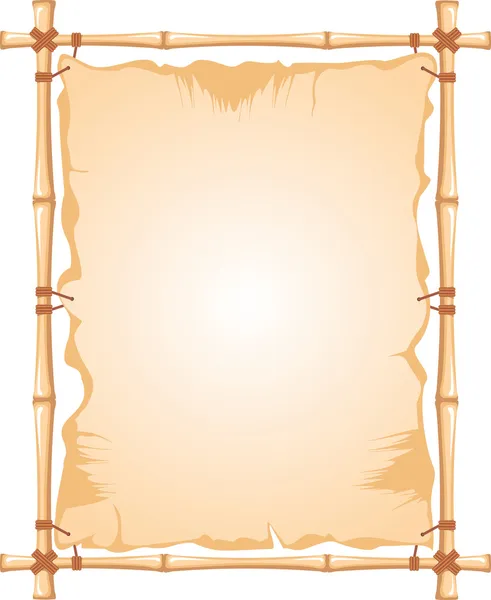 Bamboo Frame — Stock Vector