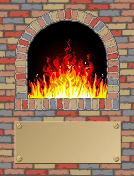 Chimenea antigua — Vector de stock