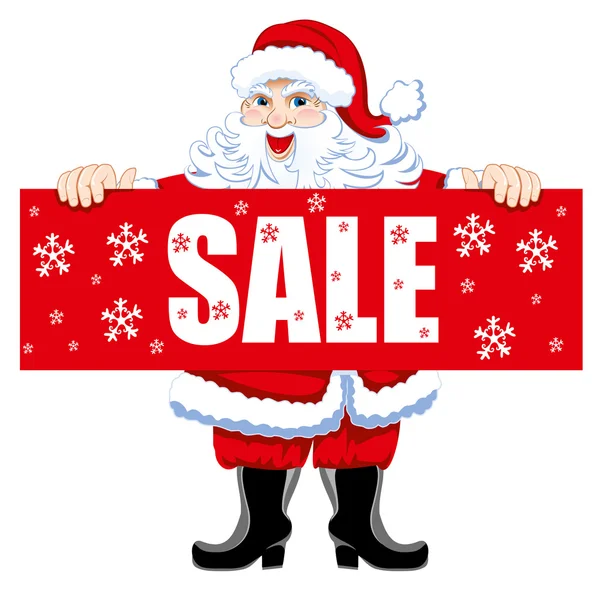 Santa och jul försäljning — Stock vektor