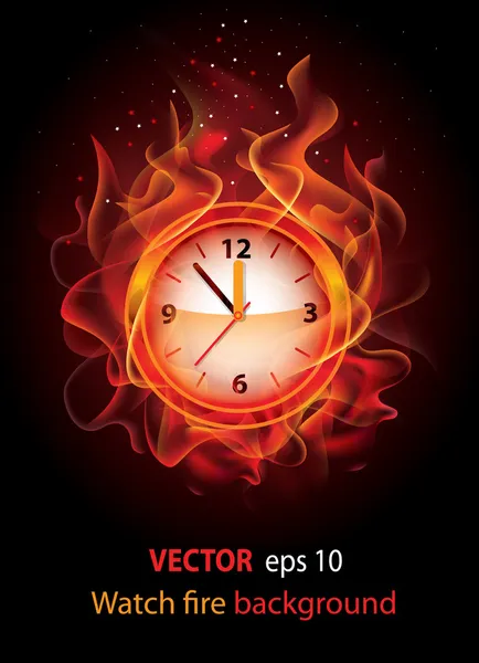 Lángoló watch — Stock Vector