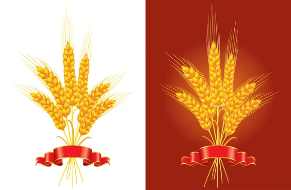 Mazzo di grano dorato — Vettoriale Stock