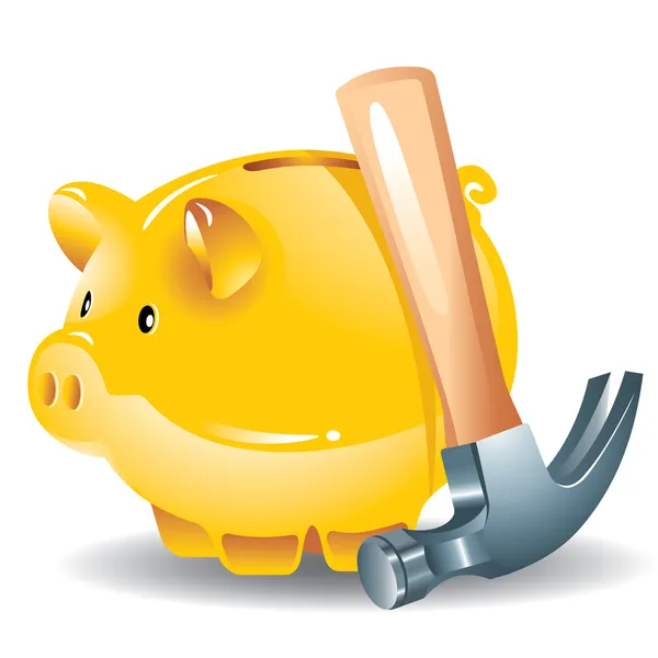 Piggy bank. — Stock Vector
