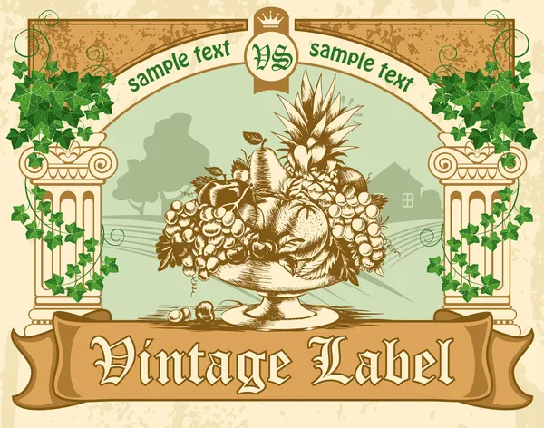 Vintage címke — Stock Vector