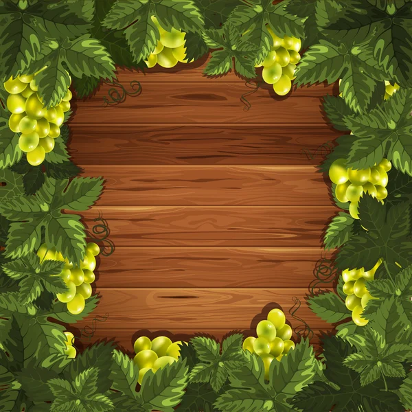 Ahşap arkaplanda üzümler