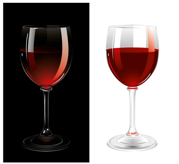 Glazen wijn — Stockvector