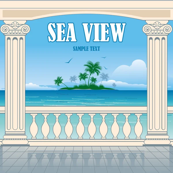 Wonderful sea view — Stock Vector