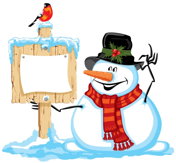 Snowman — Stock Vector