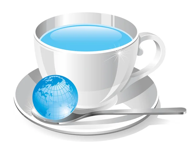 Weiße Tasse Wasser — Stockvektor