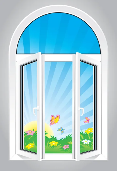 Open window — Stock Vector