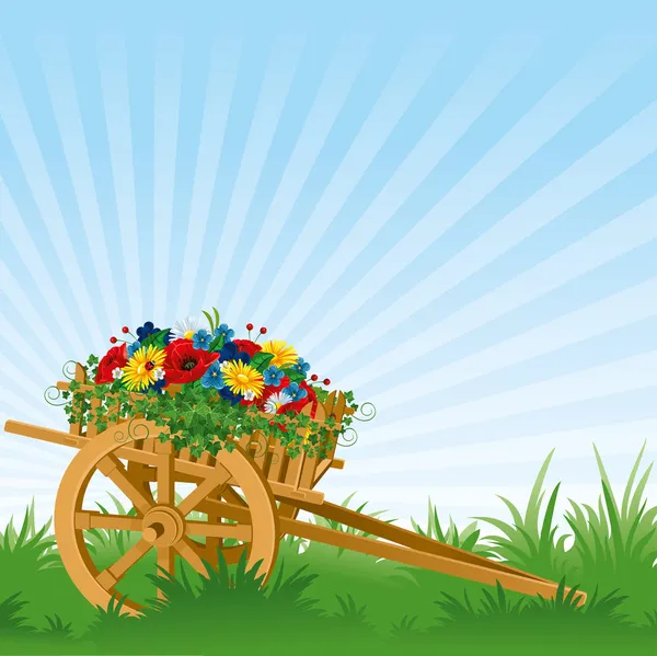 antika ahşap sepeti