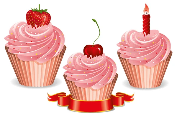 Cupcakes — Stock Vector