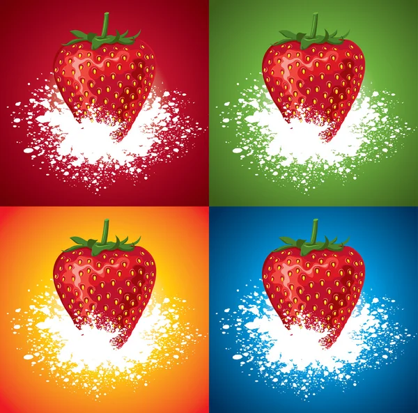 Strawberry background — Stock Vector
