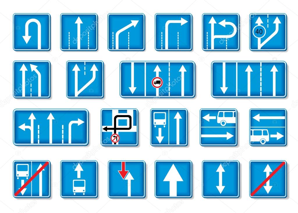 Vector traffic signs collection