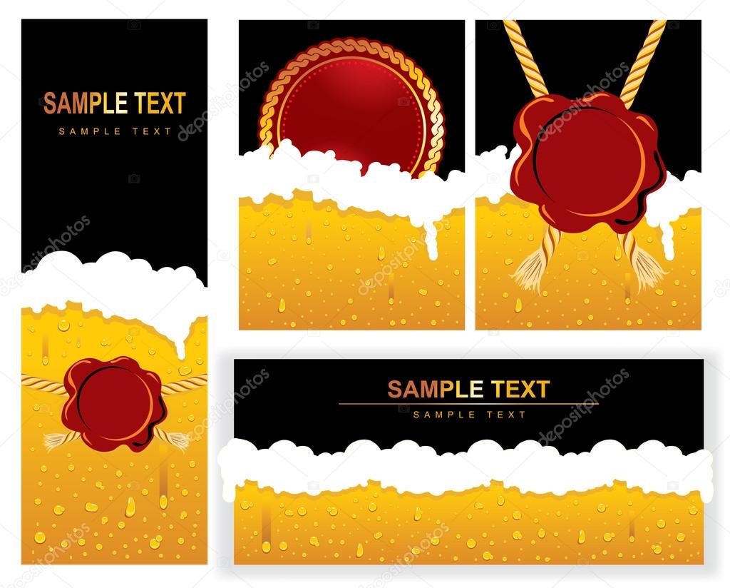 Set of BEER Background. Vector image.