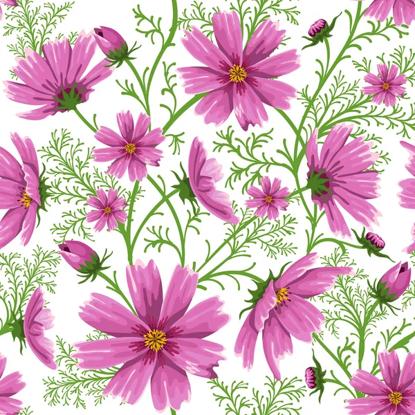 Fondo floral sin costuras — Vector de stock