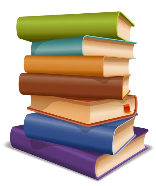 Multi livros coloridos — Vetor de Stock