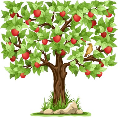 Apple Tree Free Vector Eps Cdr Ai Svg Vector Illustration Graphic Art