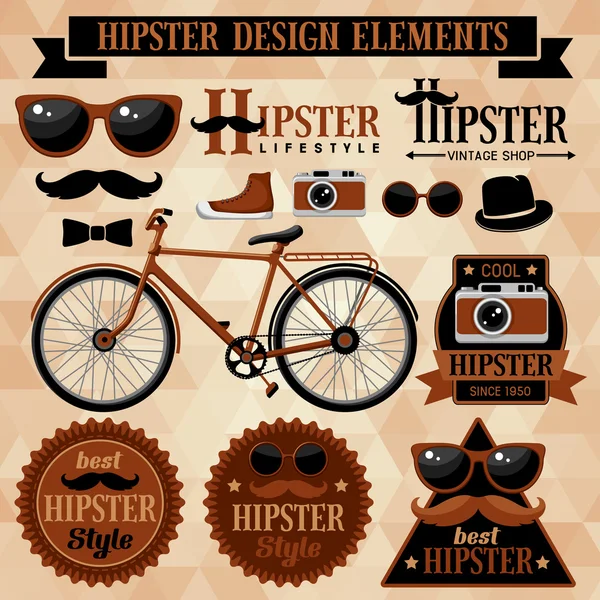 Zestaw Hipster — Wektor stockowy