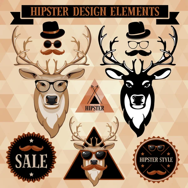 Hipster set — Stock Vector
