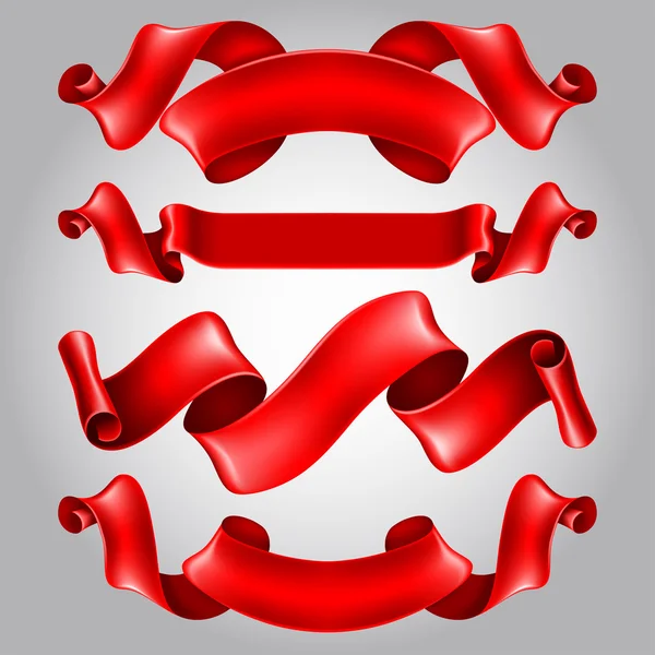 Röda band — Stock vektor