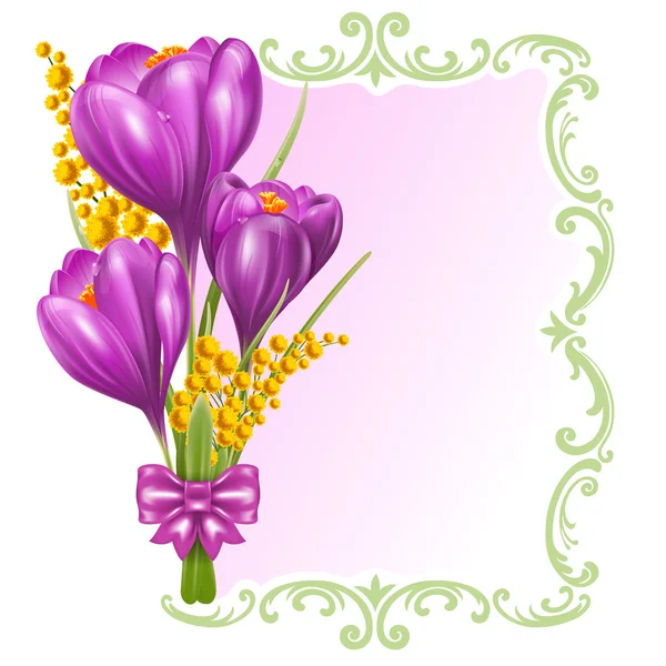 Crocuses — Stock Vector