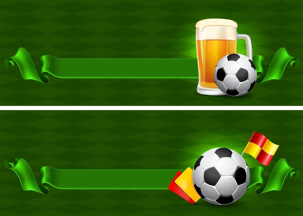 Öl och fotboll boll — Stock vektor