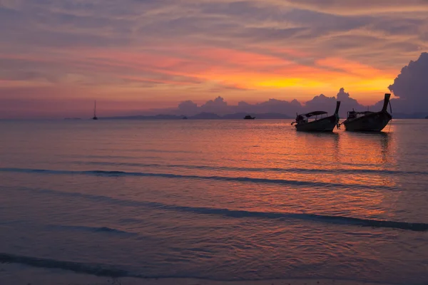 Sunset on the beach — Stock Photo, Image