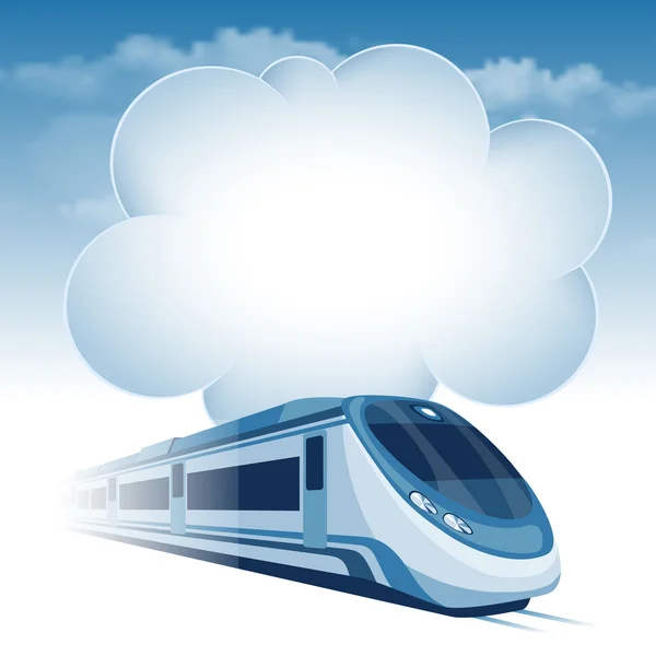 Passenger high speed train — Stock Vector