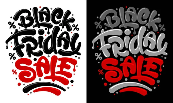 Ensemble Lettrage Calligraphie Black Friday Sale Pour Bannière Publicitaire Affiche — Image vectorielle