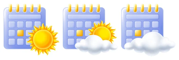 Desk Calendar Icon Set Schedule Assignment Appointment Other Significant Event — 图库矢量图片