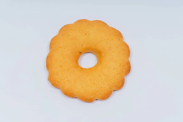 Koekjes Van Verschillende Vormen Een Witte Achtergrond Zelfgemaakte Koekjes Close — Stockfoto