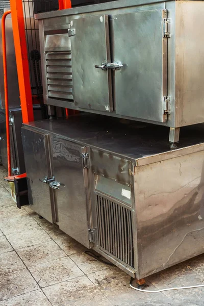 Old refrigeration equipment for restaurants. Restoration of professional equipment for cafes and catering