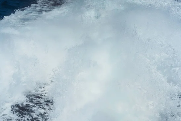 Texture Sea Water Foam Motor Ferry Ship Blue Sea White — Stockfoto