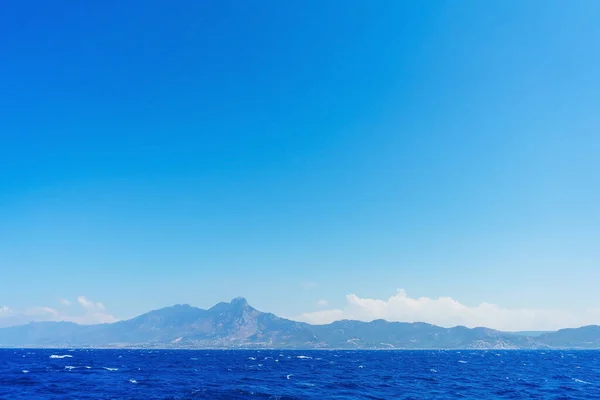 Blick Auf Die Türkische Küste Vom Mittelmeer Aus Meer Und — Stockfoto