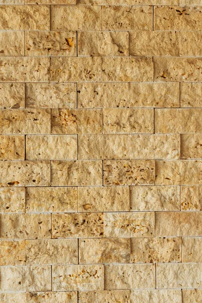 Marble Texture Small Yellow Squares Rough Processing Travertine Wall Rough — Fotografia de Stock
