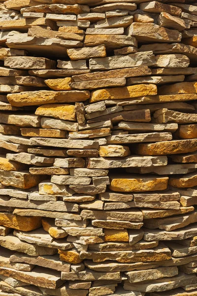 Текстура Камня Мелкие Кусочки Камней Необычный Каменный Забор — стоковое фото