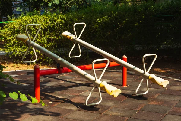 Swings Playground Metal Attractions Children Cyprus — 스톡 사진