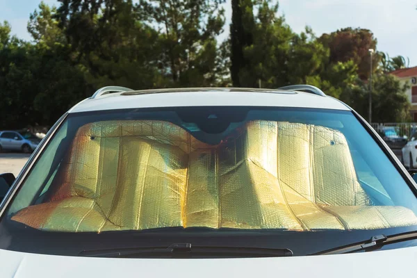 Protective Foil Sun Windshield Car Protective Film Protect Panel Old — 스톡 사진