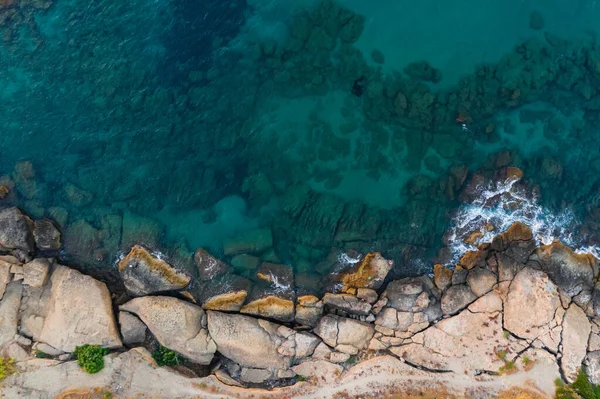 Rocky Coast Turkish Cyprus Clean Water Island Cyprus Beautiful Problematic — Foto de Stock