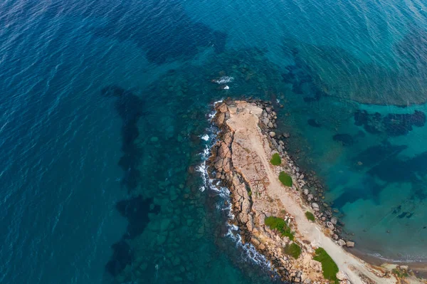 Rocky Coast Turkish Cyprus Clean Water Island Cyprus Beautiful Problematic — Foto de Stock